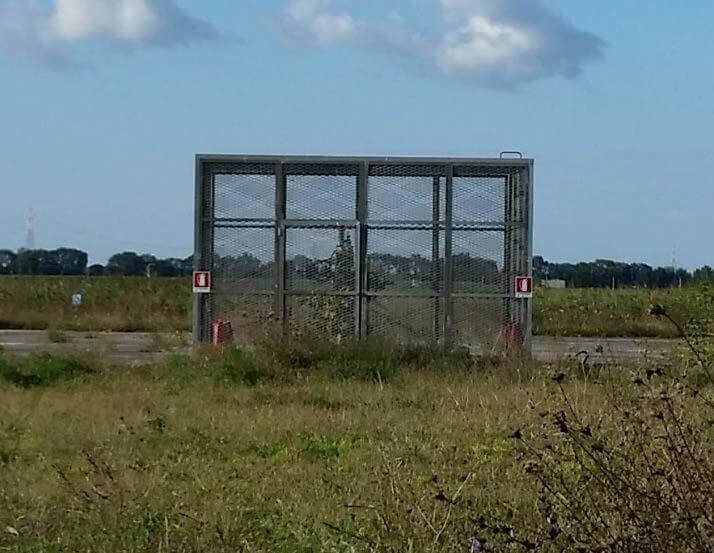 Blick auf die Agosta 1 Erdgasbohrstelle in Comacchio, Italien, im Rahmen der Umweltverträglichkeitsprüfung.