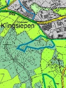 Grafik zeigt die Lage des Gewerbegebiets südlich von Kluse im Kontext der Wasserschutz-zonenverordnung.