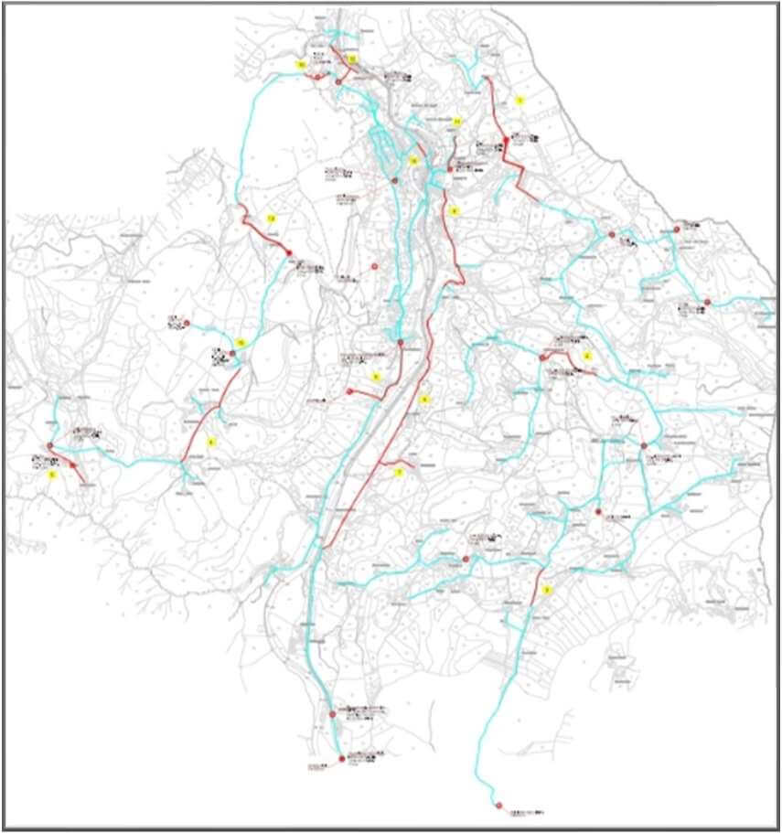 Diagramm zur Planung der Wasserversorgungssanierung in Marktschellenberg, Bayern.